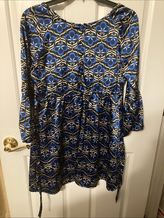 new directions Dresses & Skirts - New Directions Geometric Mini Dress in Blue & Black Size Small